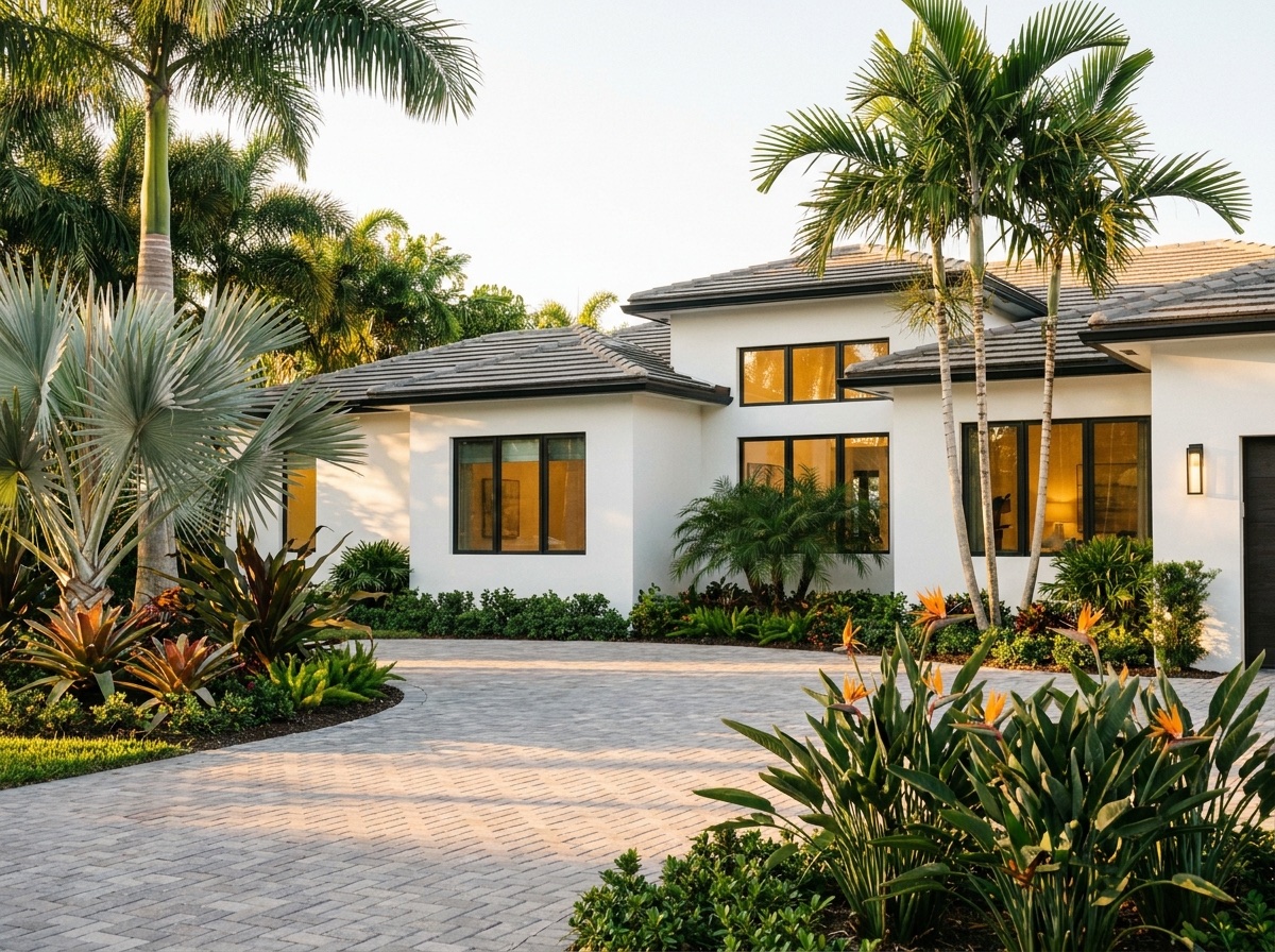Renovated South Florida home at golden hour