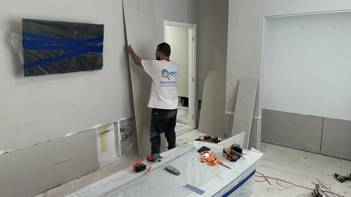 Hanging new board