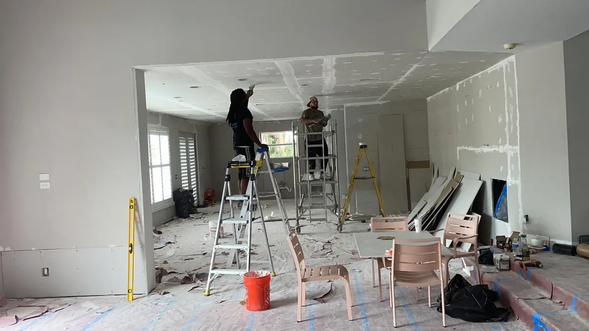 Full great-room refinish