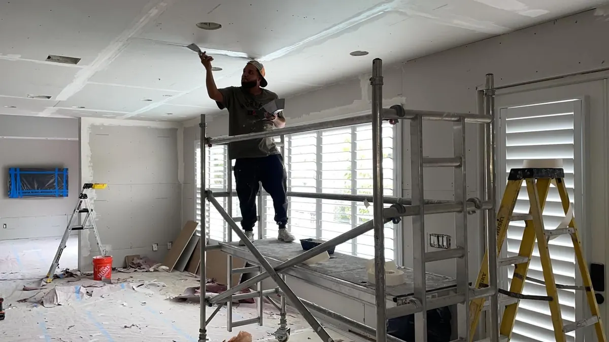 Skim coats from the scaffold